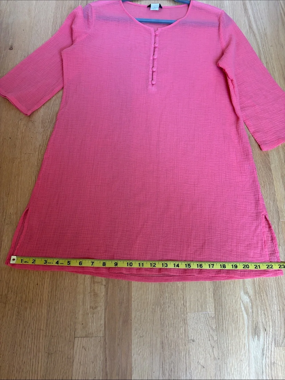 J. Crew Coral Cover Up Tunic Cotton Gauze Size S